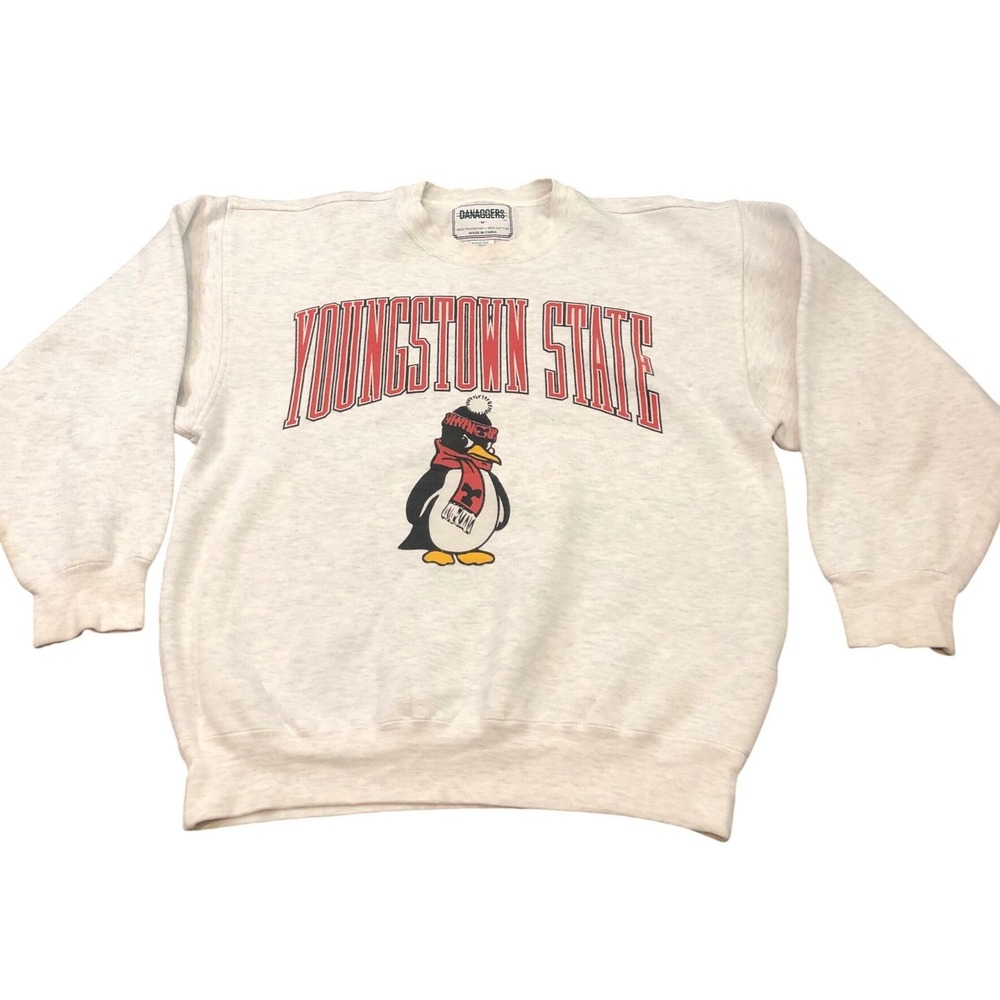 Danaggers Youngstown State University Sweatshirt Men M Gray YSU Penguins Vintage